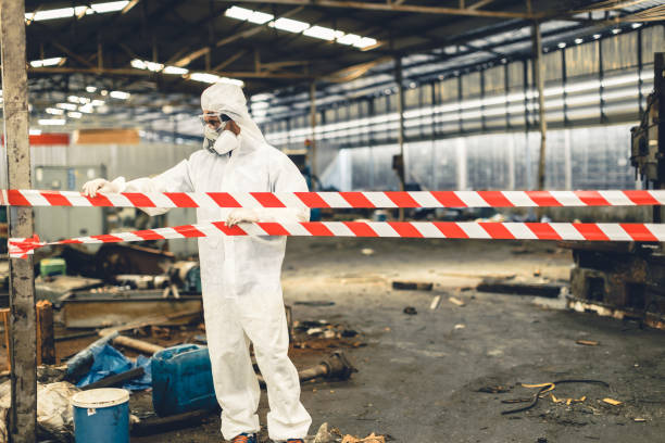 Professional Biohazard Cleanup technician working in Englewood, TN